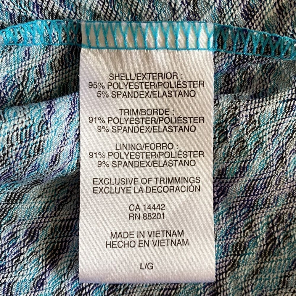 MPG Racerback Slip On Active Sports Dress Marbled Blue Size Large - Picture 12 of 13